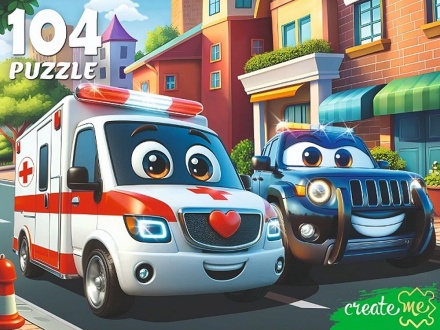 Пазлы  104 элемента 270*330см "Важный транспорт в городе"