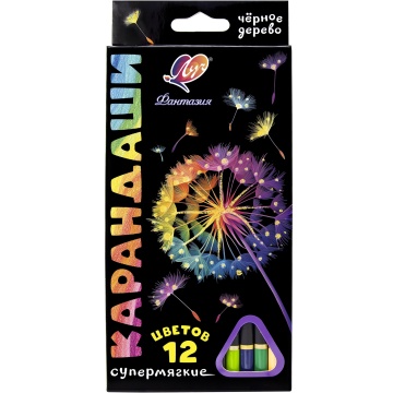 Карандаши цвет. 12цв  Луч "Фантазия", трехгранные, супермягкие