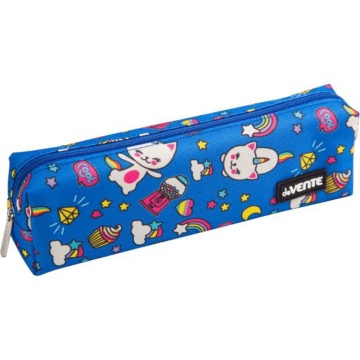 Пенал-косметичка (210*60*40) молния, ткань "Ergo.Cat Jam", с каучуковой аппликацией, 3 дизайна