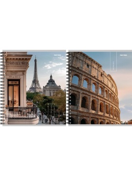 Тетрадь А5  80л кл. гребень Проф-Пресс "Красивая архитектура - 12"