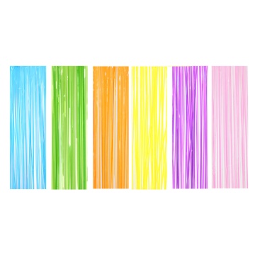 Дождик 150мм*1м, ПВХ, 6 цветов макарун