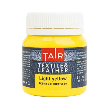 Краска акрил. по ткани и коже  50 мл, желтая светлая