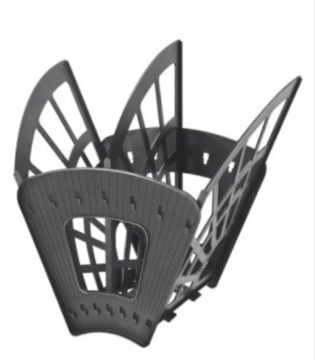 Лоток веер 3 секционный, чёрный, ЭКОНОМ