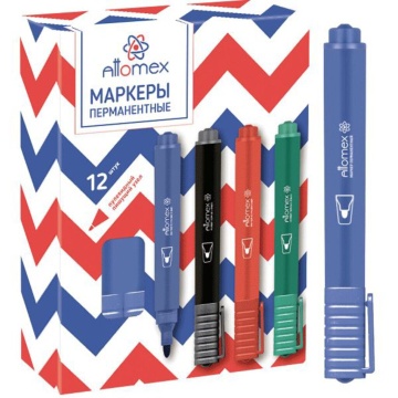 Маркер перманентный 3,0 мм  синий Attomex