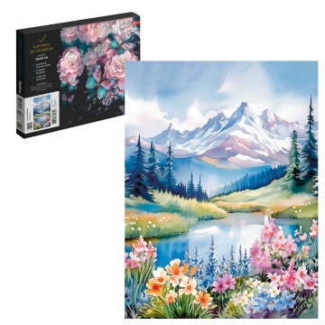 Картина по номерам на холсте 30*40см "Горный пейзаж"