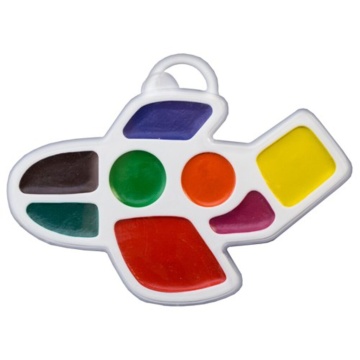 Акварельные краски 8цв. Самолётик, медовые, фигурные, без кисти, пласт.упак.