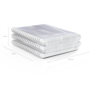 Тетрадь общая с пласт. обл. на спирали ErichKrause текстура алмаз, синий, А6, 80 л., клетка