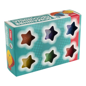 Кинетический песок 6 цв. по 140гр + 2формочки