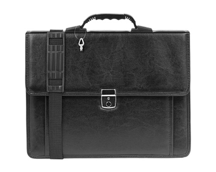 Портфель к/з Шушары люкс, карман, ремень, мет.замок