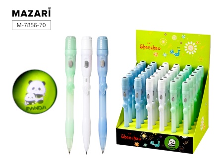 Ручка шар. автомат. "Lan2" синяя, с проектором, 0,7мм