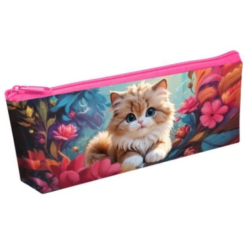 Пенал-косметичка (225*190*80) молния, ткань "Милашка"