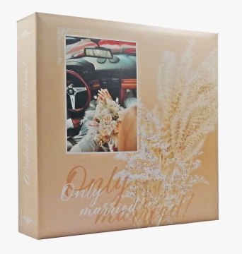 Фотоальбом 500 фото 10*15см 3 кольца, Only married. Свадебный авто, пластик.стр.