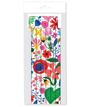 Закладки-ляссе самоклеящаяся А4 "Цветы", 6 шт.