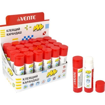 Клей карандаш deVENTE 15 гр. PVP основа, быстросохнущий