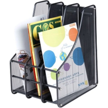 Накопитель д\бумаг верт. 3 отд. deVENTE 24*28*35см металл, черный