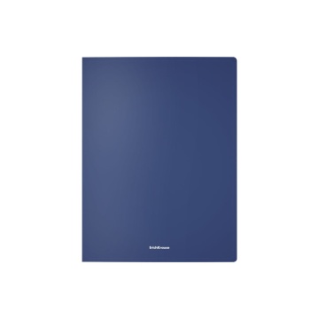 Папка-скоросшиватель пластиковая с пружинным механизмом ErichKrause Matt Classic, A4, синий (в пакет