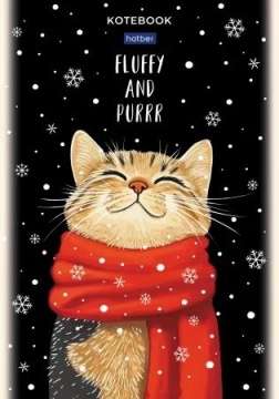 Блокнот А5  40л клеевой кор. "Котэ" клетка, мат.лам., жест.подл.