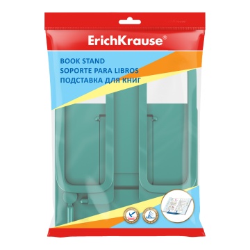 Подставка для книг пластиковая ErichKrause Base, Ice Metallic, бирюзовый