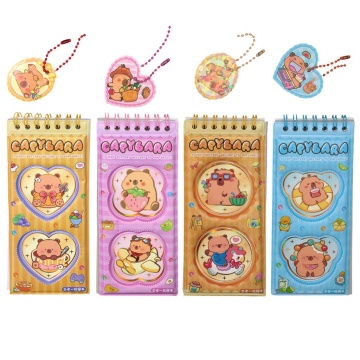 Блокнот с наклейками А6  42л. гребень "Капибара" 8 л.наклеек