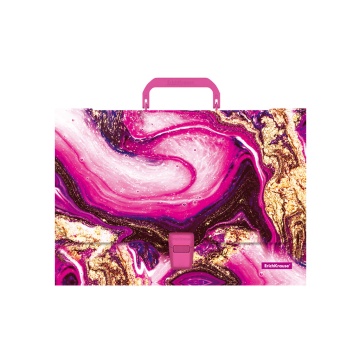 Портфель пластиковый ErichKrause Marble Amethyst, A4 (в пакете по  1шт.)