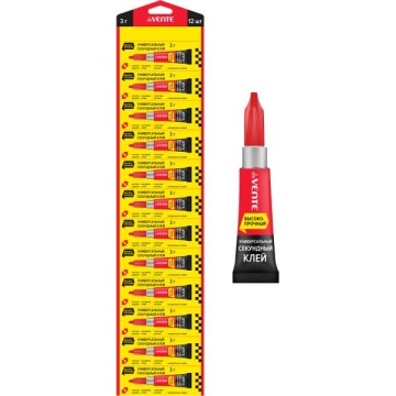 Клей секундный 3г. "Super Strong glue" , универсальный, высокопрочный