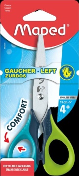 Ножницы для левшей MAPED "SENSOFT" 13 cм, симметричные, эргоном. гибкие ручки