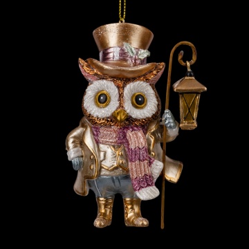 Украшение ErichKrause Decor Филин с фонарем пастель 9.5см