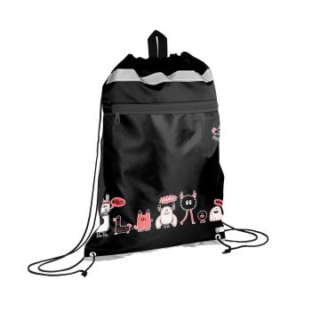 Мешок для обуви 1 отд, 360*480 карман, светоотр. "Монстрики" петля