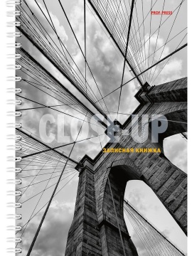 Тетрадь А5 120л кл. 7БЦ гребень Проф-Пресс "Мост в черно-белом - 1"