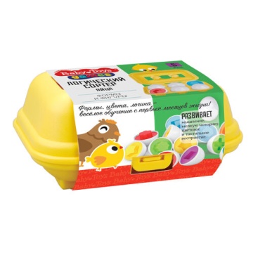 Логический сортер "Яйца" Фигуры и формы 3+