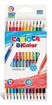 Карандаши цвет. двусторонние 12шт/24цв Carioca Bicolor