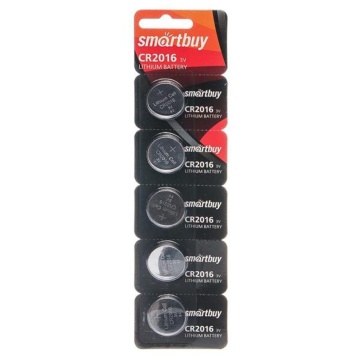 Батарейка-таблетка CR-2016 Smartbuy, блистер, цена за 1 шт