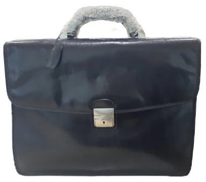 Портфель мужской кожаный. Чёрный. NG Master. Made in Italy.