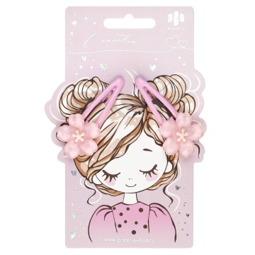 Набор заколок для волос "Феникс+. Цветочки" 2шт., 5,8см