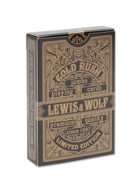 Карты игральные 54шт, "Lewis & Wolf" Gold Rush, poker size index jumbo, 63*88 мм