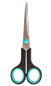 Ножницы 175 мм, Workmate, пластиковые черные ручки с резиновыми вставками *12