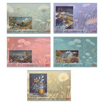 Альбом А4 40л скоба "Мечты о лете" пл. 100 гр/м, 5диз.в блоке, софт-тач