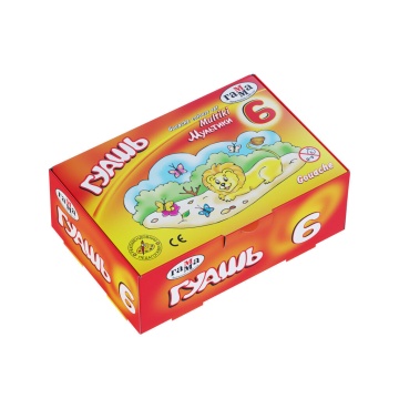 Гуашь 6цв 120мл Мультики