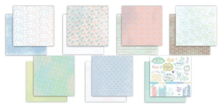 Набор бумага для скрап. 30х30 см 190 гр/м двуст. "Лесная поляна" 7 листов