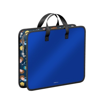 Папка пластиковая для творчества ErichKrause Приключения Пети и Волка, A4+, синий (в пакете по 1 шт.