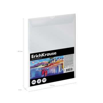 Бумага для рисования в пластиковой папке ErichKrause Art Spirit, А4, 40 листов