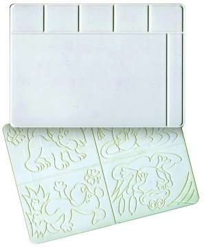 Доска д.работы с пластилином А4 + 4 рельефных трафарета