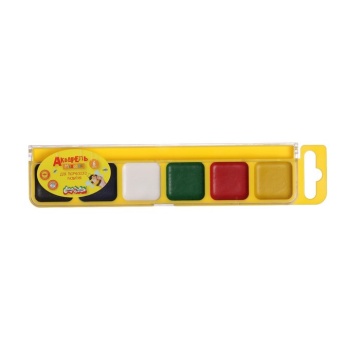 Краски акварельные 6 цв  Каляка-Маляка круг. кювет без кист. пласт. уп.