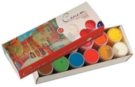 Набор художественной гуаши 12цв 480мл ЗХК "Сонет"