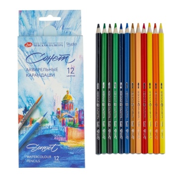 Карандаши цвет. акварельные 12цв Сонет