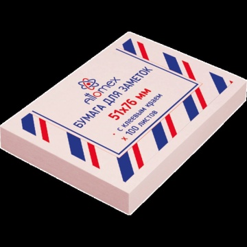 Бумага с липким краем (51*76мм)  100л, розовая