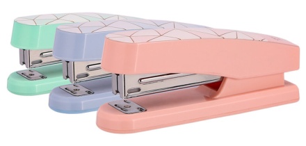 Степлер Deli 24/6, 26/6 на 25 листов, Macaron, корп. ассорти