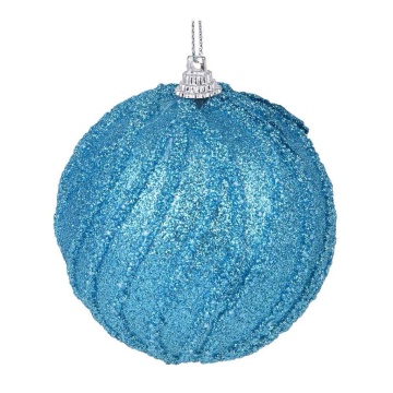 Ёлочный шар 8 см синий