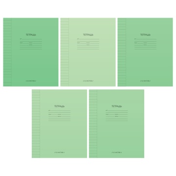 Тетрадь А5 12л лин. Полиграф Принт "Зеленый" белизна 92%*