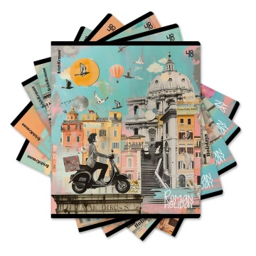 Тетрадь А5 48л кл. Erich Krause "Roman Holiday", мат.лам.MIX-PACK